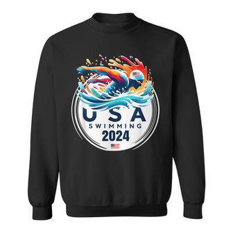 Usa 2024 United States American Sport 2024 Swimming Sweatshirt - Monsterry