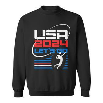 Usa 2024 United States American Sport 2024 Volleyball Sweatshirt | Mazezy