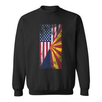 Usa Arizona Flags United States Of America Arizonans Sweatshirt - Seseable