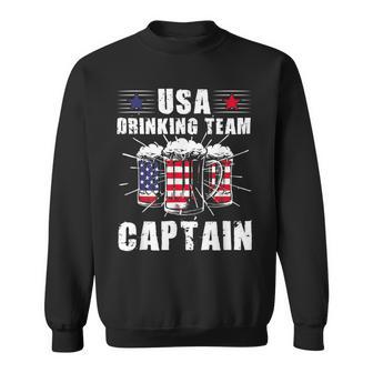 Usa Drinking Team Captain 4Th Of July Patriotic Sweatshirt - Monsterry