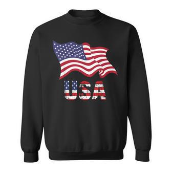 Usa Flag American United States Of America 4Th Of July Sweatshirt - Monsterry CA