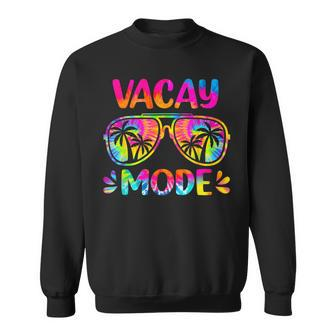Vacay Mode Palm Tree Beach Vacation Summer Getaway Holiday Sweatshirt - Monsterry