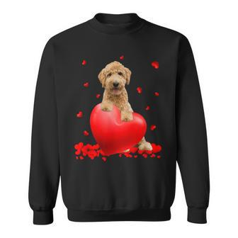Valentines Day Golden Doodle Heart Dog Lovers Sweatshirt - Monsterry DE