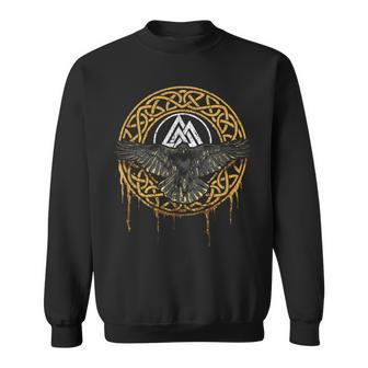 Valhalla Norse Mythology Raven Black Crow Viking Sweatshirt - Thegiftio UK