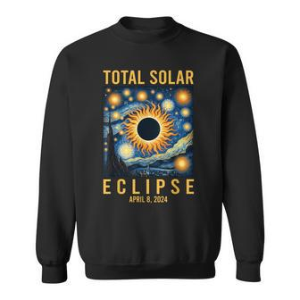 Van Gogh Starry Night Total Solar Eclipse April 8 2024 Sweatshirt - Seseable