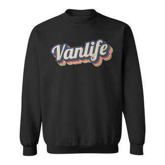 Van Life Retro Van Inhabitant Vintage Camper Vanlife Nomads S Sweatshirt - Seseable
