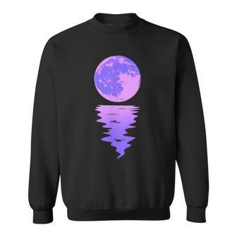 Vaporwave Aesthetic Purple Moon Pastel Moonlight Graphic Sweatshirt - Monsterry CA