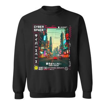 Vaporwave Cyberpunk Streetwear In Japanese Retro Vibe 90S Sweatshirt - Thegiftio