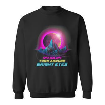 Vaporwave Total Solar Eclipse 2024 Turn Around Bright Eyes Sweatshirt - Monsterry UK