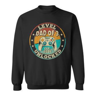 Vateron 3 Drei Kindern Für Männer Auf Papa-Ebene Freigeschaltet Sweatshirt - Geschenkecke