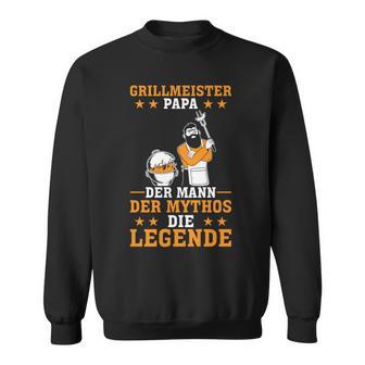 Vatertag Grillen Bbq Grillmeister Papa Barbecue Sweatshirt - Geschenkecke