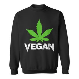 Vegan Marijuana Cannabis Weed Smoker Vegetarian Sweatshirt - Monsterry