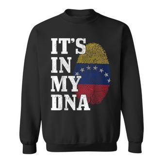 Venezuela It's In My Dna Flag Pride Roots Vintage Venezuelan Sweatshirt - Monsterry