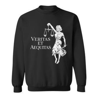 Veritas Et Aequitas Goddess Lady Justice Sweatshirt - Monsterry UK