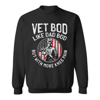 Vet Bod Like Dad Bod Veteran Army Military Usa Flag Sweatshirt - Monsterry AU