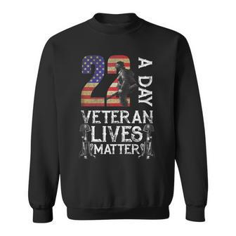 Veteran Matter Suicide Awareness Veteran 22 Day Usa Flag Sweatshirt - Monsterry UK