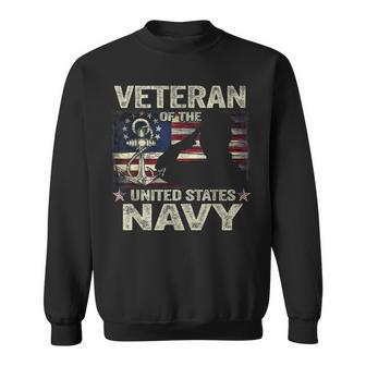 Veteran Of The Us Navy Betsy Ross Flag Usn Sweatshirt - Monsterry CA