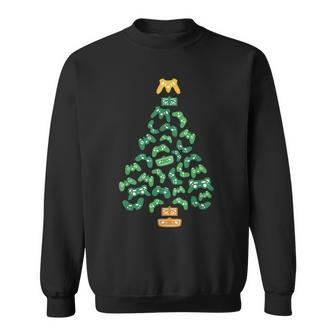 Video-Game Controller Christmas Tree Pajama Cool Xmas Gaming Sweatshirt - Monsterry