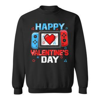 Video Game Controller Heart Happy Valentines Day Boy Toddler Sweatshirt - Seseable