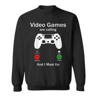 Video Games Are Calling And I Must Go Console Gamer Sweatshirt - Monsterry DE