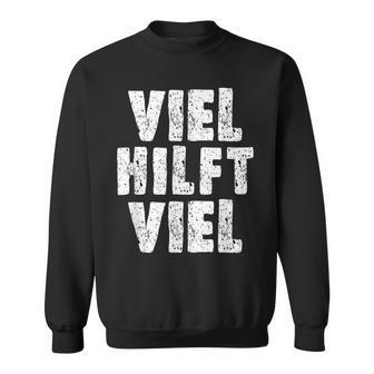 Viel Hilftiel Old-School Bodybuilder Saying Sweatshirt - Geschenkecke