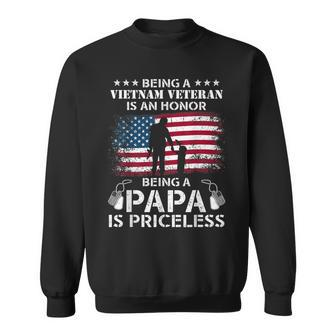 Being Vietnam Veteran Is An Honor Papa Is Priceless Sweatshirt - Monsterry
