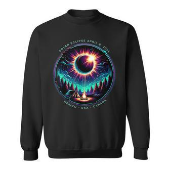 View Totality April 8 2024 Astronomy Camping Solar Eclipse Sweatshirt | Mazezy