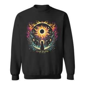 View Totality April 8 2024 Solar Eclipse Cat Lover Astronomy Sweatshirt | Mazezy