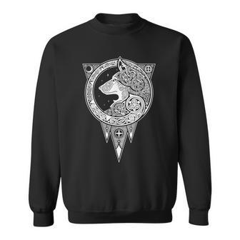 Viking Fenrir Symbol Monstrous Wolf Norse Mythology Sweatshirt - Seseable