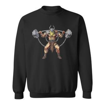 Viking Warrior Bodybuilding Gym Weightlifting Powerlifting Sweatshirt - Monsterry CA