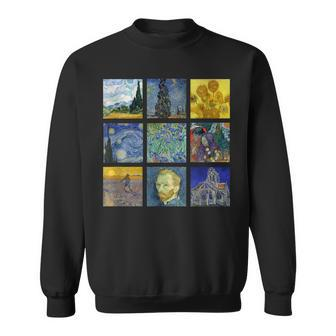 Vincent Van Gogh Famous Paintings Starry Night Sunflowers Sweatshirt - Thegiftio UK