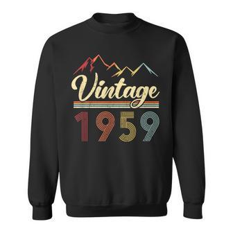 Vintage 1959 Retro Mountains 64Th Birthday Sweatshirt - Monsterry AU