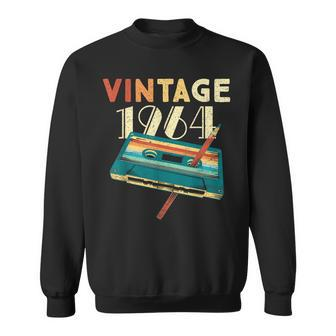 Vintage 1964 Music Cassette 60Th Birthday 60 Years Old Sweatshirt - Monsterry UK