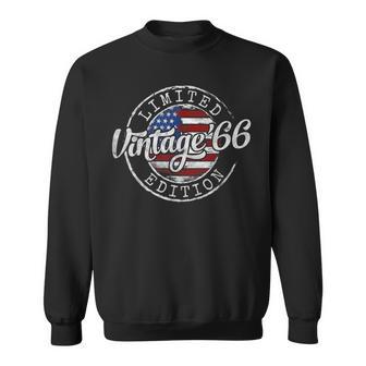 Vintage 1966 Flag Stamp 58Th Birthday 58 Year Old Sweatshirt - Monsterry AU