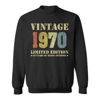 Vintage 1970 Clothes 50 Years Old Retro 50Th Birthday Sweatshirt - Monsterry
