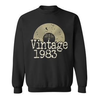 Vintage 1983 Vinyl Record Born In 1983 Birthday Sweatshirt - Monsterry UK