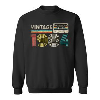 Vintage 1984 Classic Birthday 1984 Cassette Tape Vintage Sweatshirt - Seseable