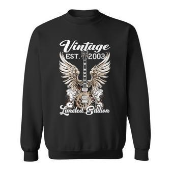 Vintage Since 2003 Limeted Classic Rock Guitar Year Of Birth Sweatshirt - Monsterry CA