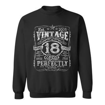 Vintage 2005 Limited Edition 18 Year Old 18Th Birthday Boys Sweatshirt - Monsterry