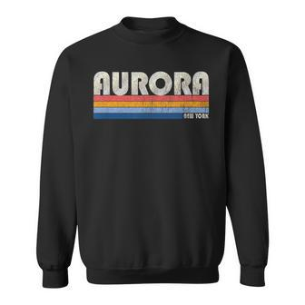 Vintage 70S 80S Style Aurora Ny Sweatshirt - Monsterry DE