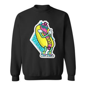 Vintage 80S And 90S Cool Hot Glizzie Dog With Sunglasses Sweatshirt - Monsterry
