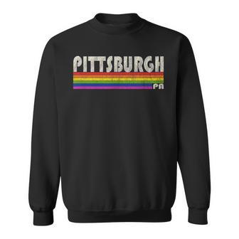 Vintage 80'S Style Pittsburgh Pa Gay Pride Month Sweatshirt - Monsterry