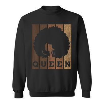 Vintage African Afro Queen Pride Melanin Black Queen Girl Sweatshirt - Monsterry AU
