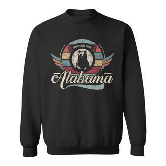 Vintage Alabama Retro Cool State Sweet Home Black Cute Bear Sweatshirt - Monsterry DE