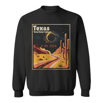 Vintage America Totality Texas Total Solar Eclipse 40824 Sweatshirt | Mazezy