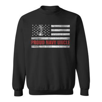 Vintage American Flag Proud Navy Uncle Veteran Day Sweatshirt - Monsterry UK
