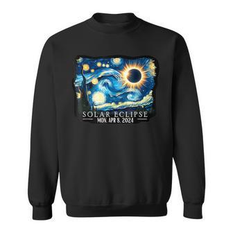 Vintage American Totality Starry Night Eclipse Solar 2024 Sweatshirt - Seseable