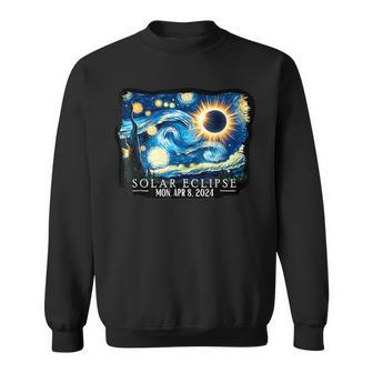 Vintage American Totality Starry Night Eclipse Solar 2024 Sweatshirt | Mazezy
