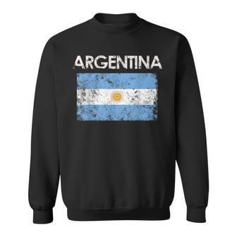 Vintage Argentina Argentinian Flag Pride Sweatshirt - Monsterry CA