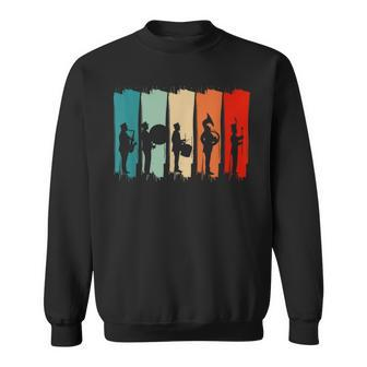 Vintage Band Instruments Band Member Marching Band Sweatshirt - Monsterry